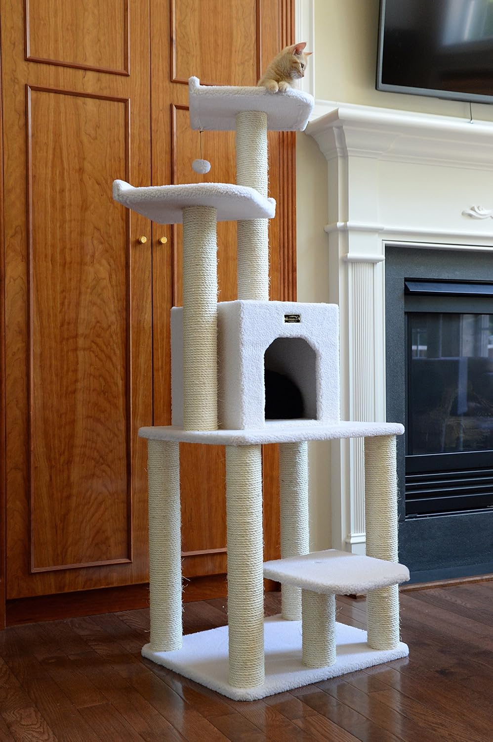 Armarkat 62-Inch Cat Tree, Model B6203, Ivory : Cat Tower : Pet Supplies