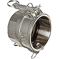 Dixon G300-D-SS Investment Cast Stainless Steel 316 Global Type D Cam and Groove Hose Fitting, 3" Socket x 3" NPT Female