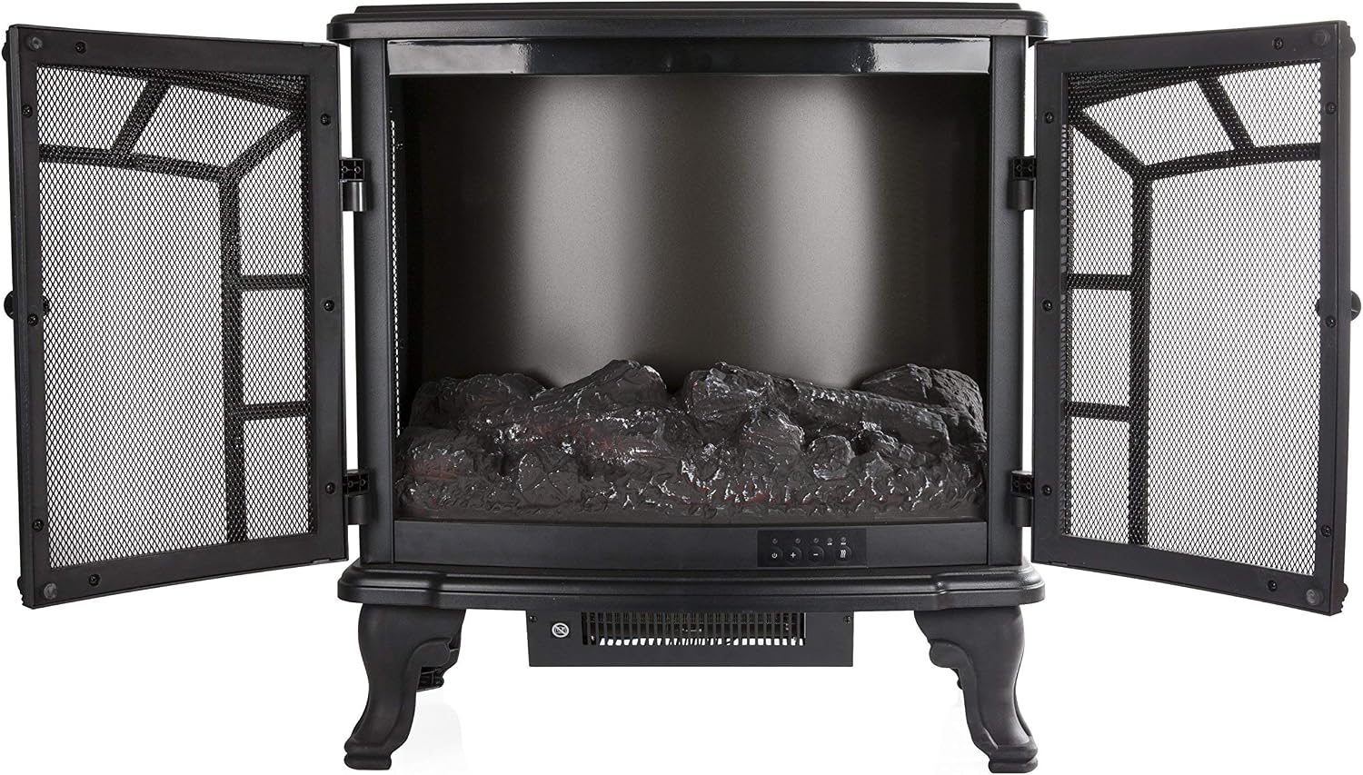 Warmlite Rochester Portable Electric Double Door Fireplace Heater with Realistic LED Flame Effect, Remote Control, 2000W - Image 5