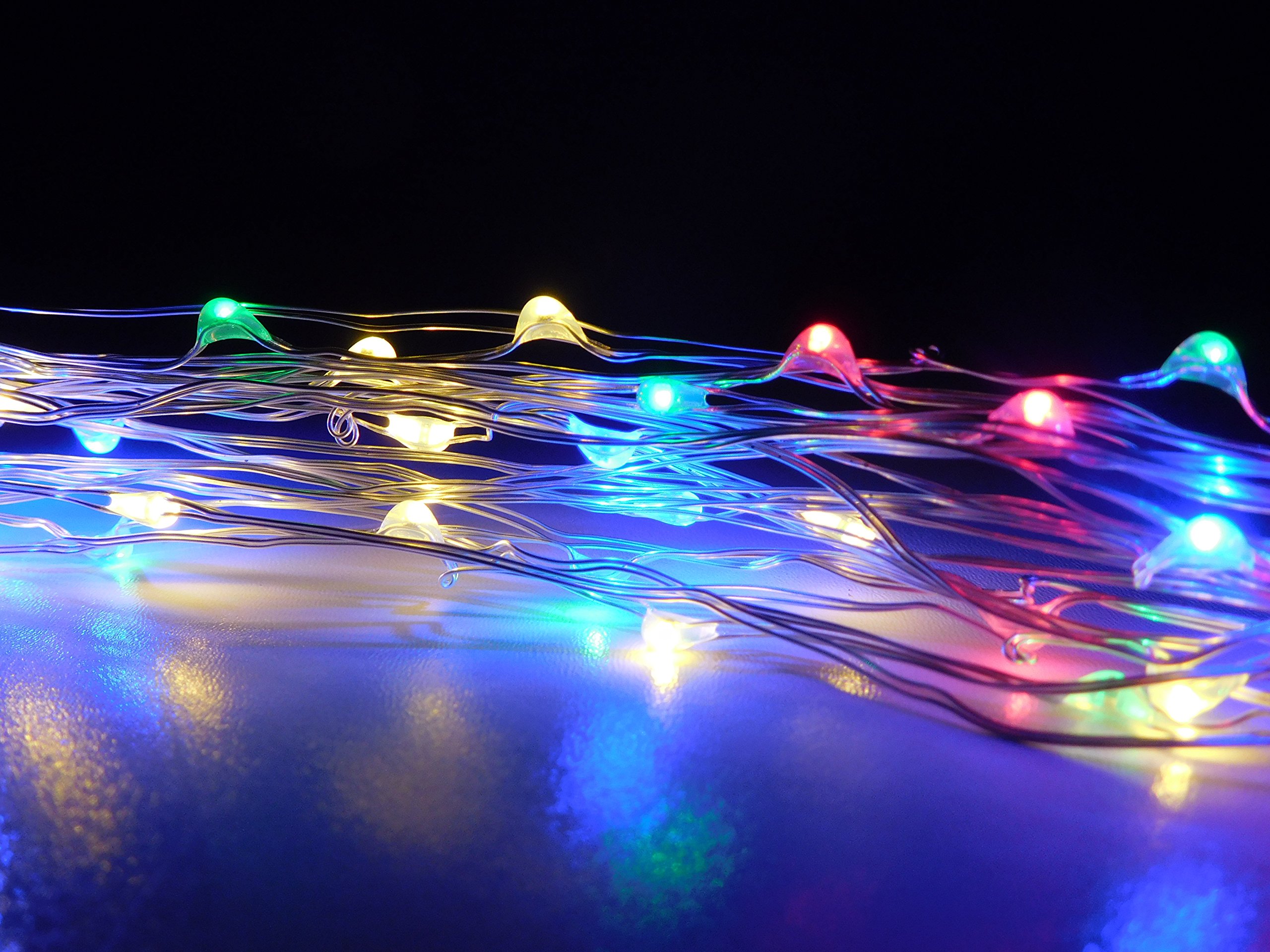 Christmas Concepts® 50 Multi LED Battery Operated Copper String Lights 3m (9.9ft) - Christmas Lights - Christmas Decorations