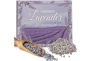 CEDAR SPACE Dried Lavender Flowers for Home Fragrance Sachets Grade Dried Lavender Flowers for Tea, Baking, Lemonade, Baths, Wedding Decoration, Fresh Fragrance