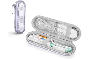 YINKE Travel Case for Oral-B/Oral-B Pro Smartseries/Philips Sonicare ProtectiveClean Electric Toothbrush, for 1000 7500 4100 Hard EVA Case Protective Cover Storage Bag(Purple)