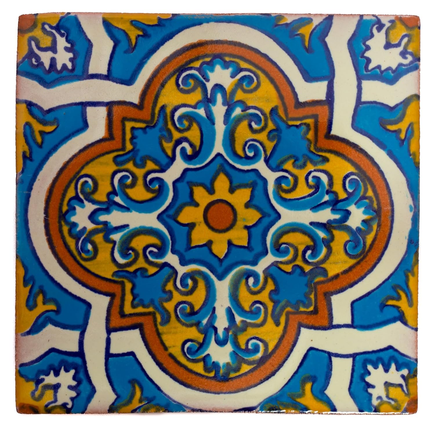 ENSEMBLE DE CARRELAGE mexicaines avec une bordure 10,5 x 10,5 - Mariposa EUR 99,00 - FR