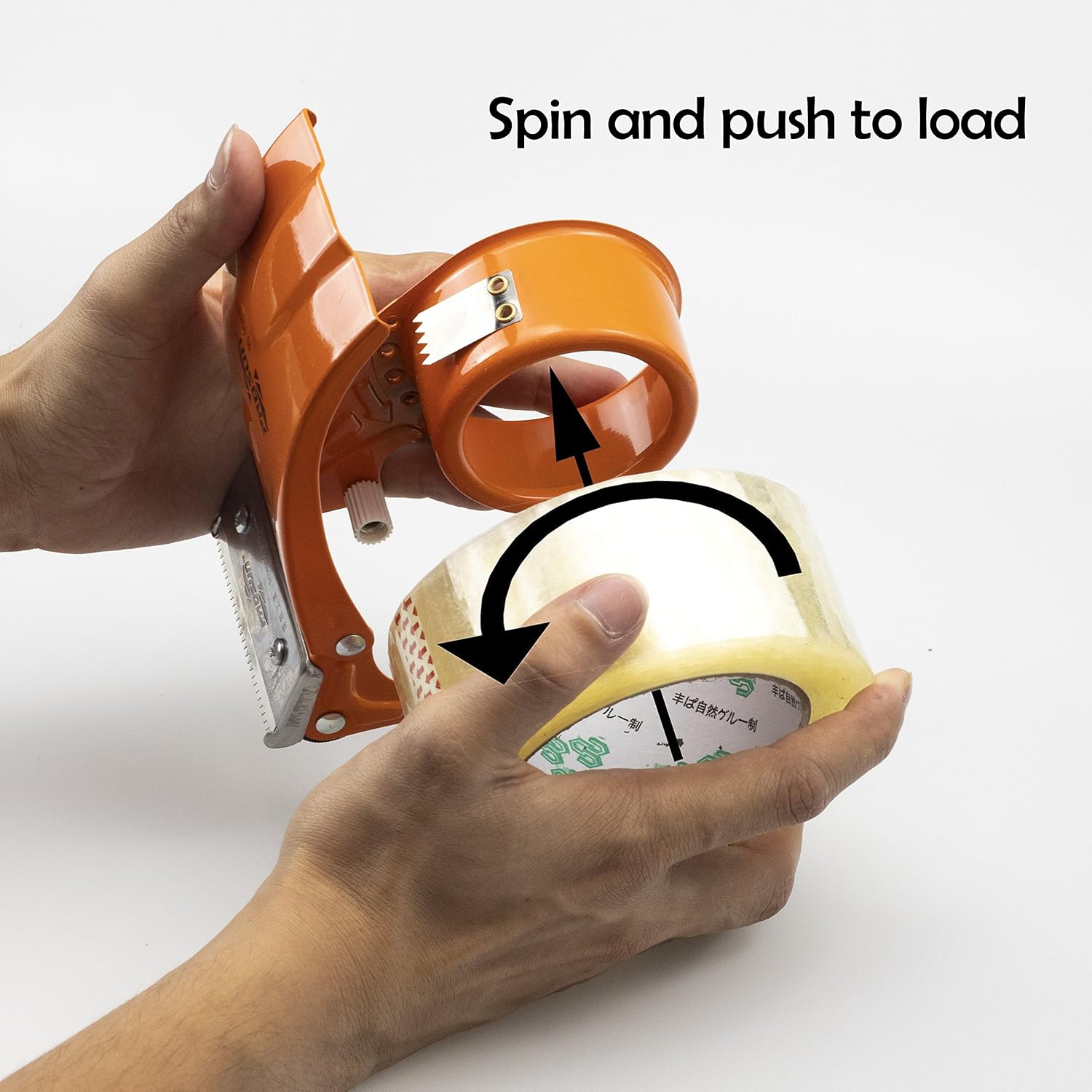 PROSUN Metal Handheld 2 Inch Tape Gun Dispenser Packing Packaging Sealing Cutter Yellow : Office Products