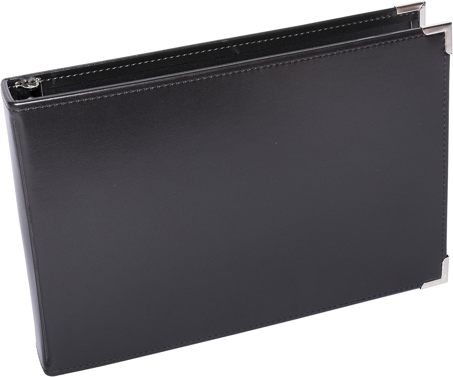 Premium 3UP 7 Ring Business Check Binder w/Zip Pouch (Black) : Office Products