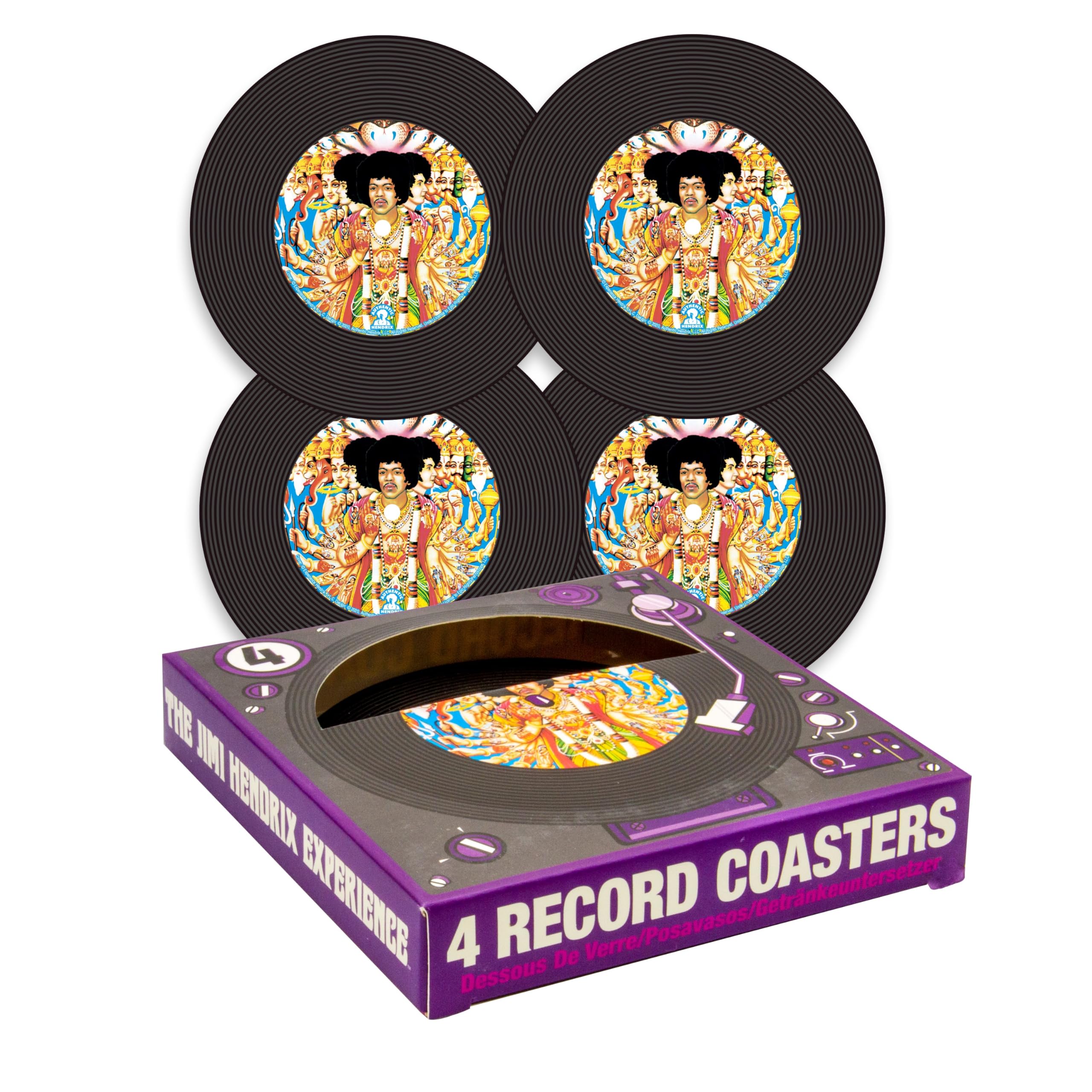 AQUARIUS Jimi Hendrix Coasters - Funny Coasters - Officially Licensed Merchandise