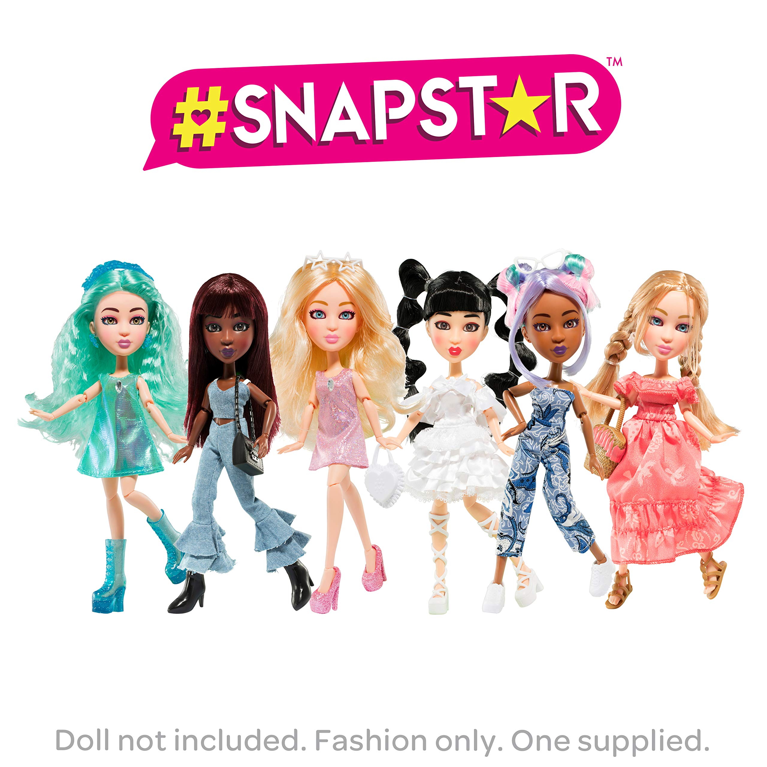 BANDAI Snapstar Doll 1 Complete Outfit Included Fashion Pack, 6 Styles Available (Doll Sold Separately)