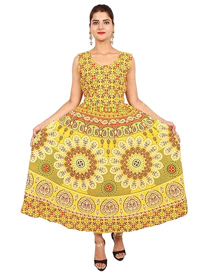 Women's A-Line Maxi Dress (JSL185_Blue_Free Size)