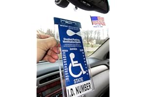 Mirortag Silver by JL Safety- Handicap Parking Placard Holder, Magnetically Display & Put Away Your Disabled Permit Tag with Eyes Closed. Made in USA