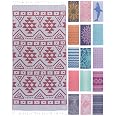Turkish Cotton Beach Towel - Extra Large 69x37 Inch Quick-Dry Sand-Resistant Towel For Pool, Travel & Beach