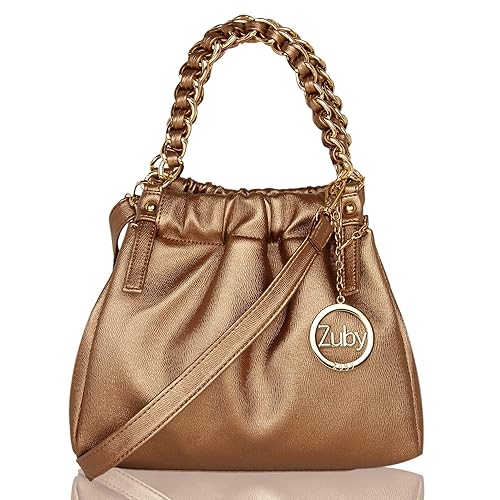Zuby Womens Bronze Shimmer Satchel Bag