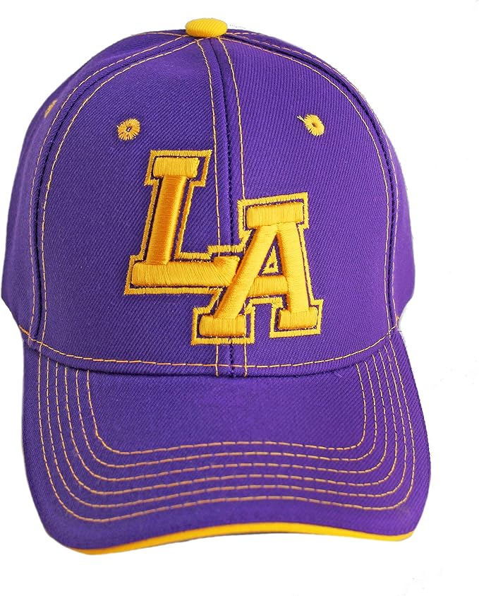 SUS Los Angeles LA Purple & Yellow Baseball Cap Hat Amazon.ca