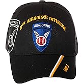 Artisan Owl Officially Licensed US Army 11th Airborne Division Angels Embroidered Black Adjustable Baseball Cap