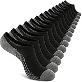 Heatuff No Show Cushioned Socks Men, Low Cut Athletic Socks for Men, Non Slip Inisible Socks(7 pairs).