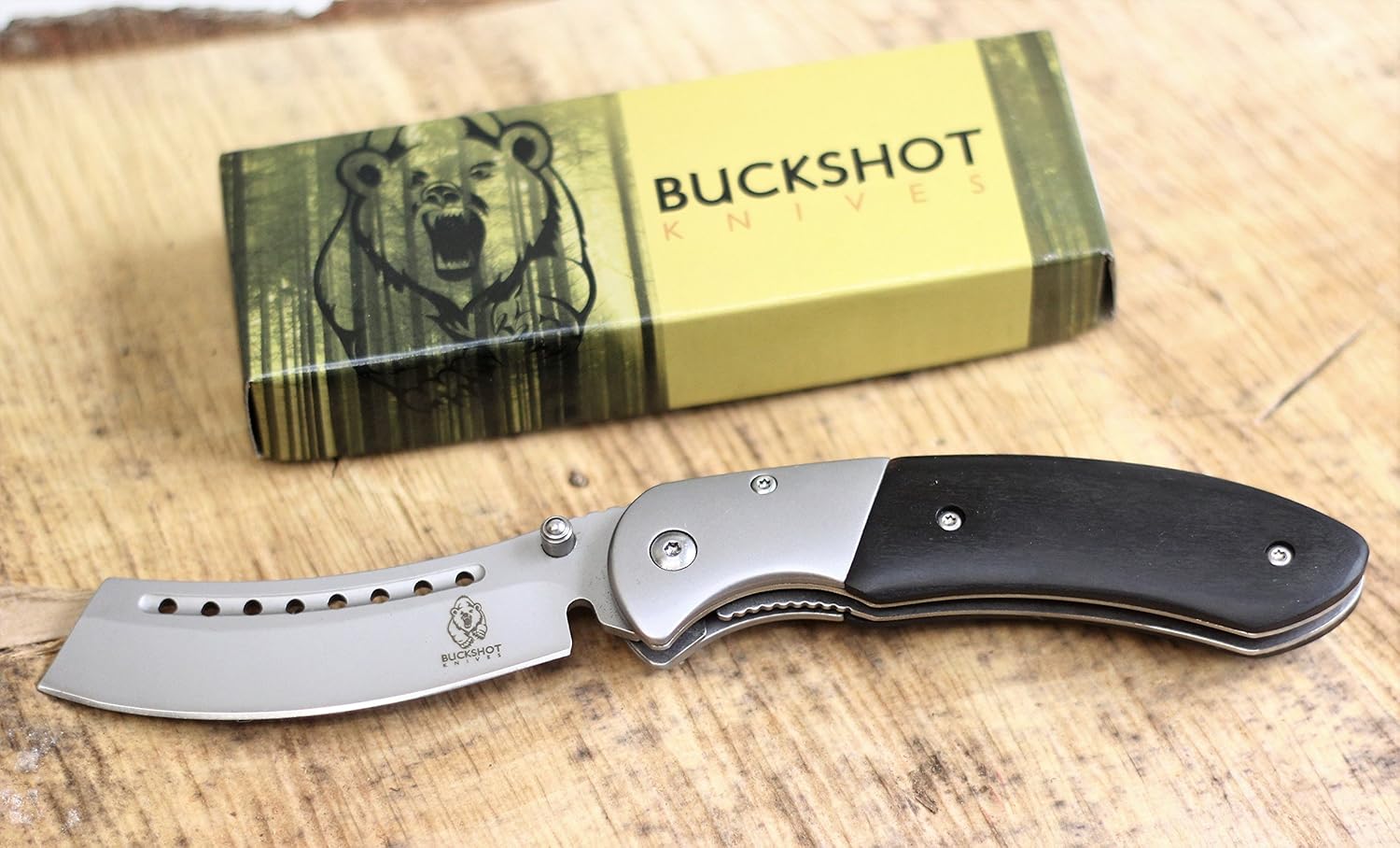 Amazon Com Wartech Buckshot Knives Thumb Open Spring Assisted Cleaver Classic Pocket Knife Pbk219bk Sports Outdoors