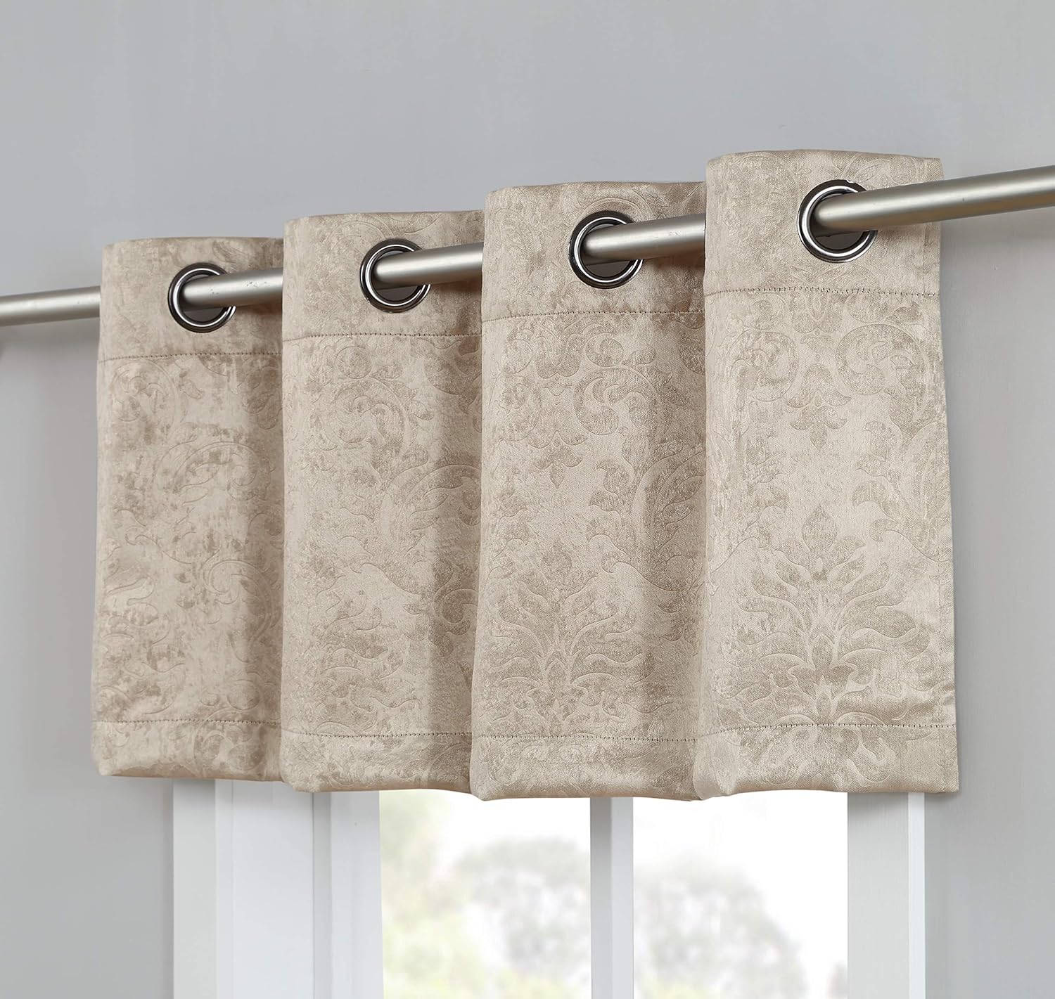 AsaTex Loretta - 1 Embossed Patio Extra Wide Curtain Panel with 16 Grommets - Thermal Weaved Blackout - Noise Reduction Fabric - Ideal for Sliding and Patio Doors (Patio 102 W x 84, Charcoal)