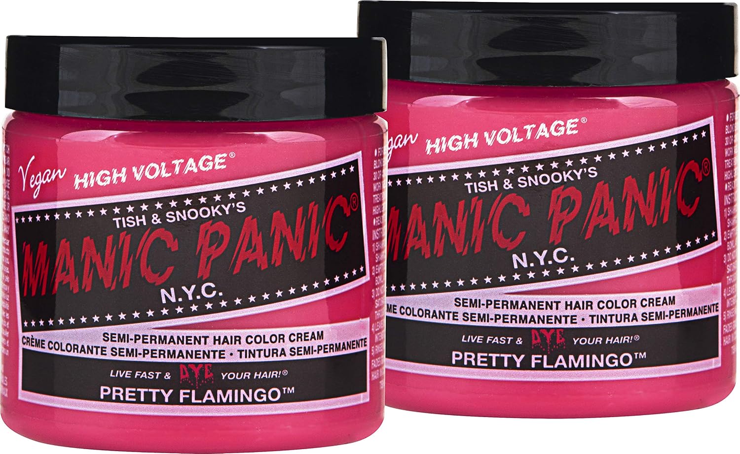 Manic Panic High Voltage® Classic Cream Formula Colour Hair Dye 118ml (Pretty Flamingo™) - 2 PACK, 118 ml (Pack of 2)
