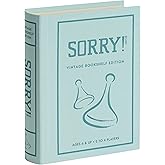 WS Game Company Sorry! Vintage Bookshelf Edition Board Game with Wood Pawns | Classic Family Board Game, Linen-Wrapped Book Box, Retro Design, Integrated Storage, 2-4 Players, Adults and Kids 6 and Up