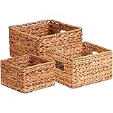 Honey-Can-Do STO-02882 Nesting Banana Leaf Baskets, Multisize, 3-Pack,Natural