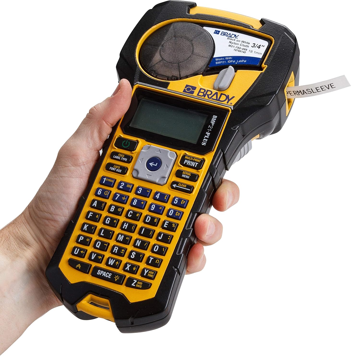 Brady BMP21-PLUS Handheld Label Printer with Rubber Bumpers, Multi-Line Print, 6 to 40 Point Font: Industrial & Scientific