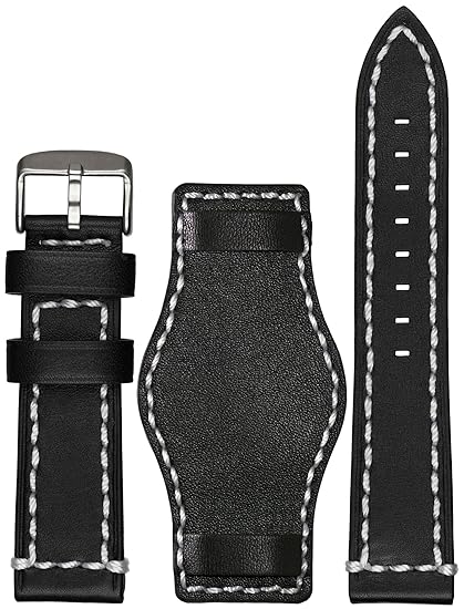 Astroavia Herren Uhrenarmband mit Unterlage Edelstahldornschließe L3U3