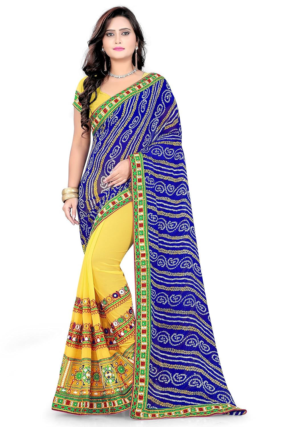riva enterprise women's faux georgette saree