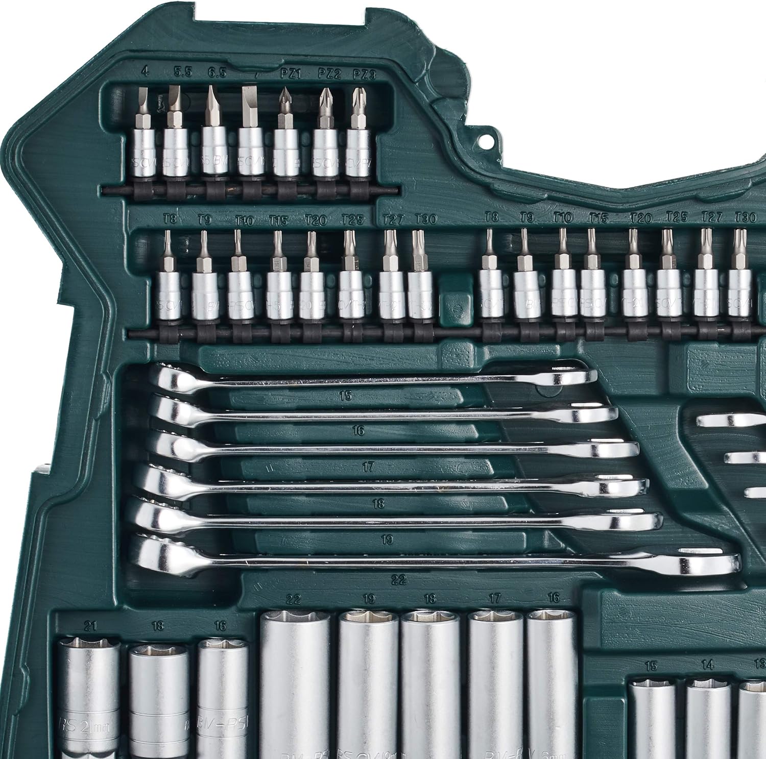 Maletín con llaves de vaso y otras herramientas