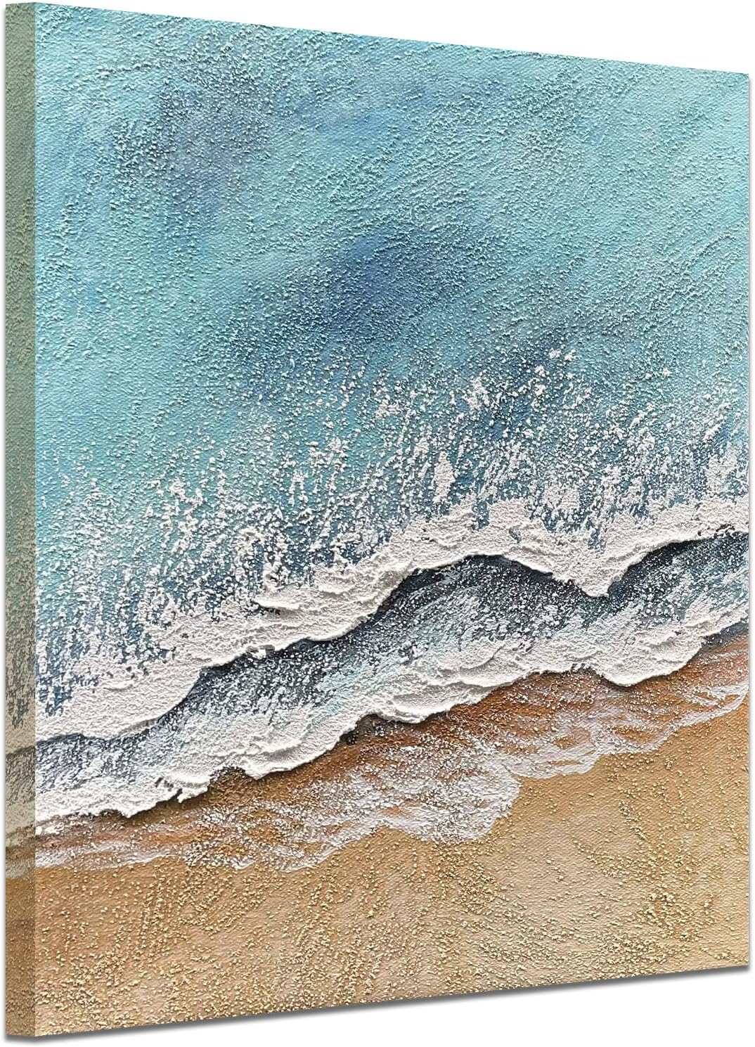 Paintings - Wall Art Oil Paintings Decor - 100% Hand Painted Modern Indoor Framed Canvas Decorative Paintings Ready to Hang for Living Room Dining Bedroom Office (Sunrise/12x16in)