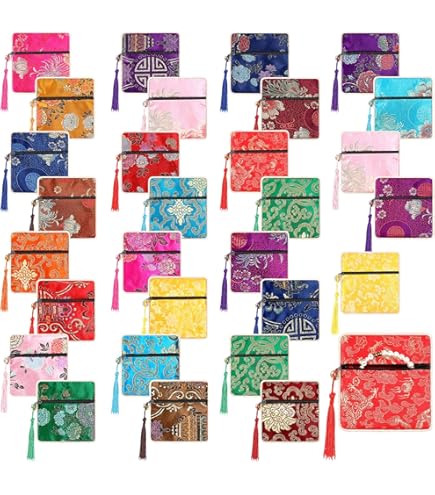 China Handmade Custom Jewelry Silk Purse Pouch Gift Bags Chinese