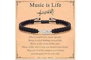 KOXMOON Music Gifts for Men Women Teens, Music Note Bracelet Musical Accessories for Him Her, Music Stuff Bracelet Music Lover Jewelry Gifts