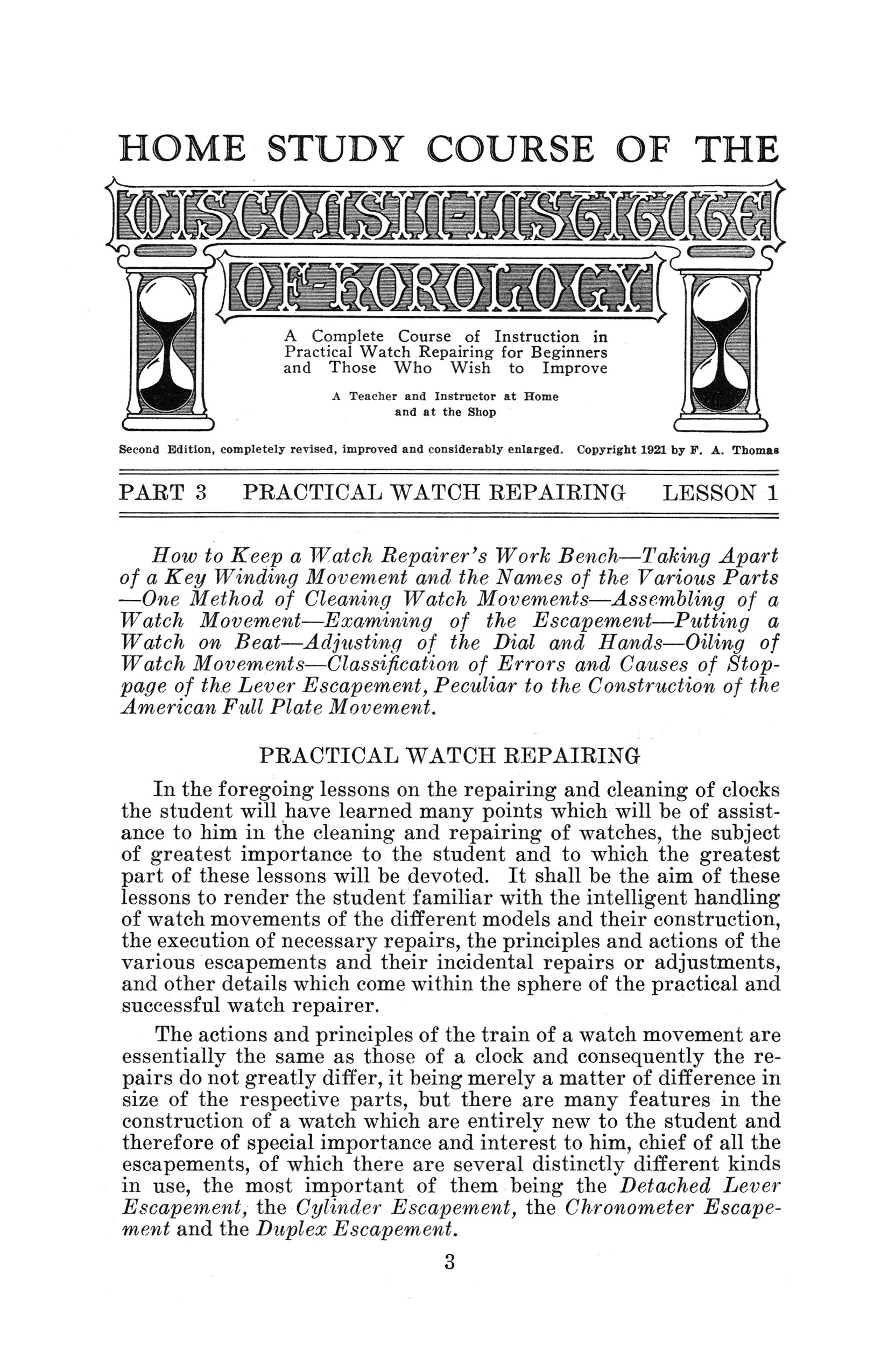 Learn Watch Repair At Home With The Home Study Course Of The Wisconsin  Institute of Horology (Soft Cover Edition): Mike Barnett: 5800089334783:  Amazon.com: ...