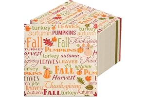 ATFUNSHOP Fall Napkins Thanksgiving 50PCS 6.5X6.5” Disposable Paper Napkins for Fall Party Supplies Thanksgiving Dinner Party Table Decorations