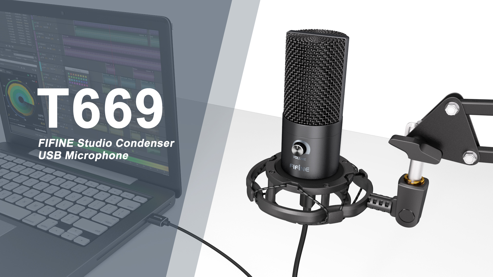 Mua FIFINE Studio Condenser USB Microphone Computer PC Microphone Kit