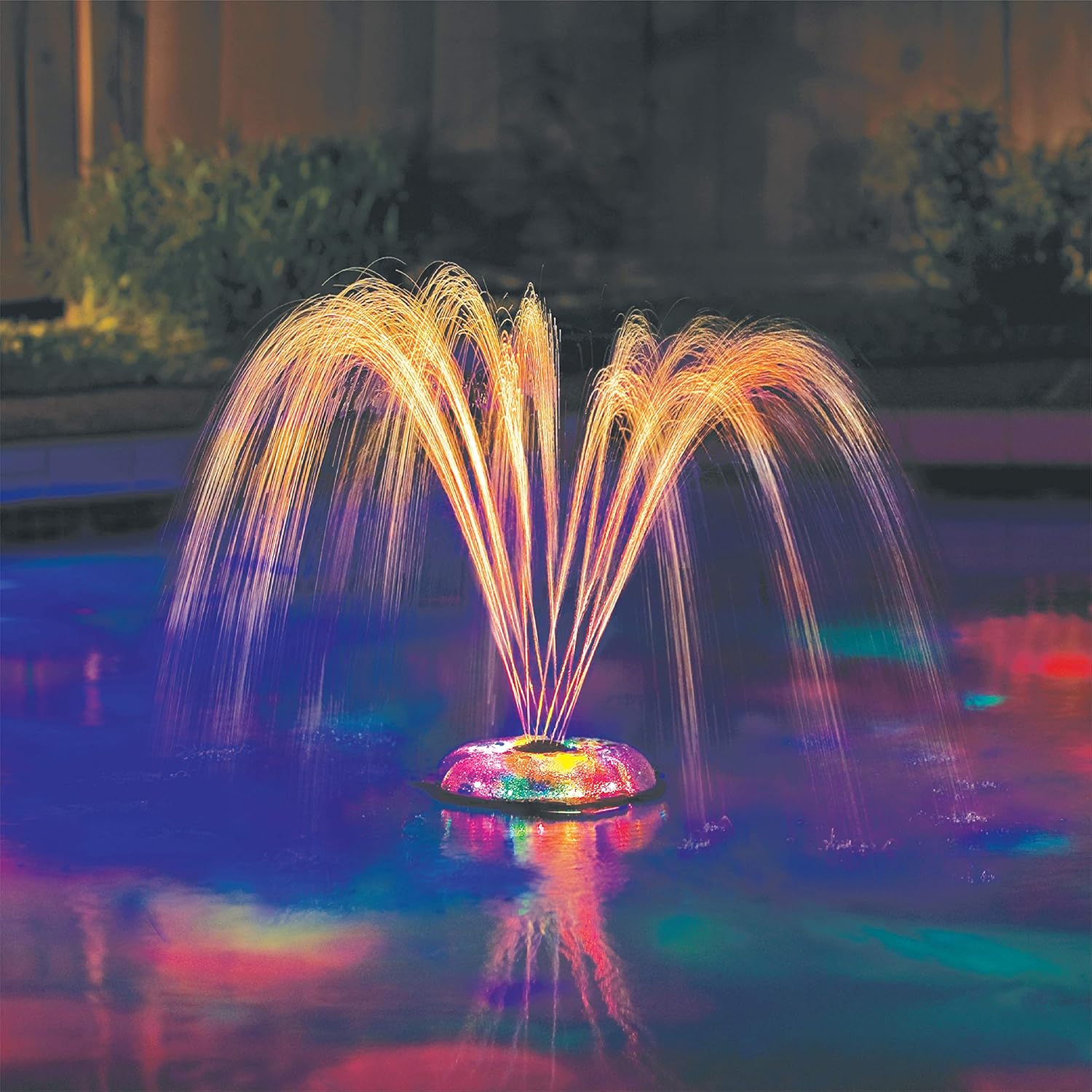 Swimming Pool Lights Underwater Floating Fountain Show Waterfall LED
