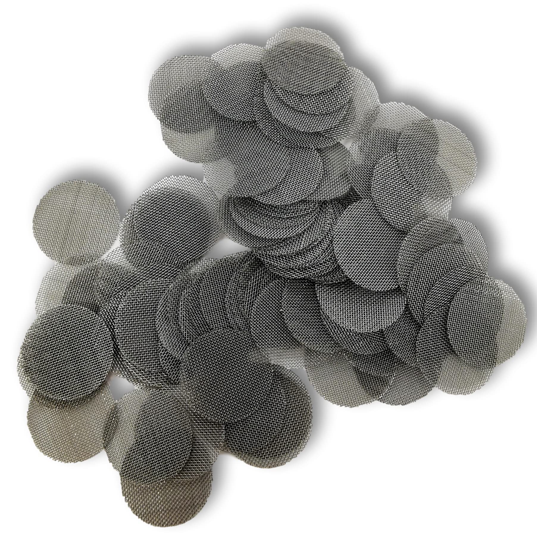 EKNA Universal Stainless Steel Inserts – Pack of 25 – 10 mm Pipe Screens for Pipes and Bongs – Steel Inserts (25, 10 mm)