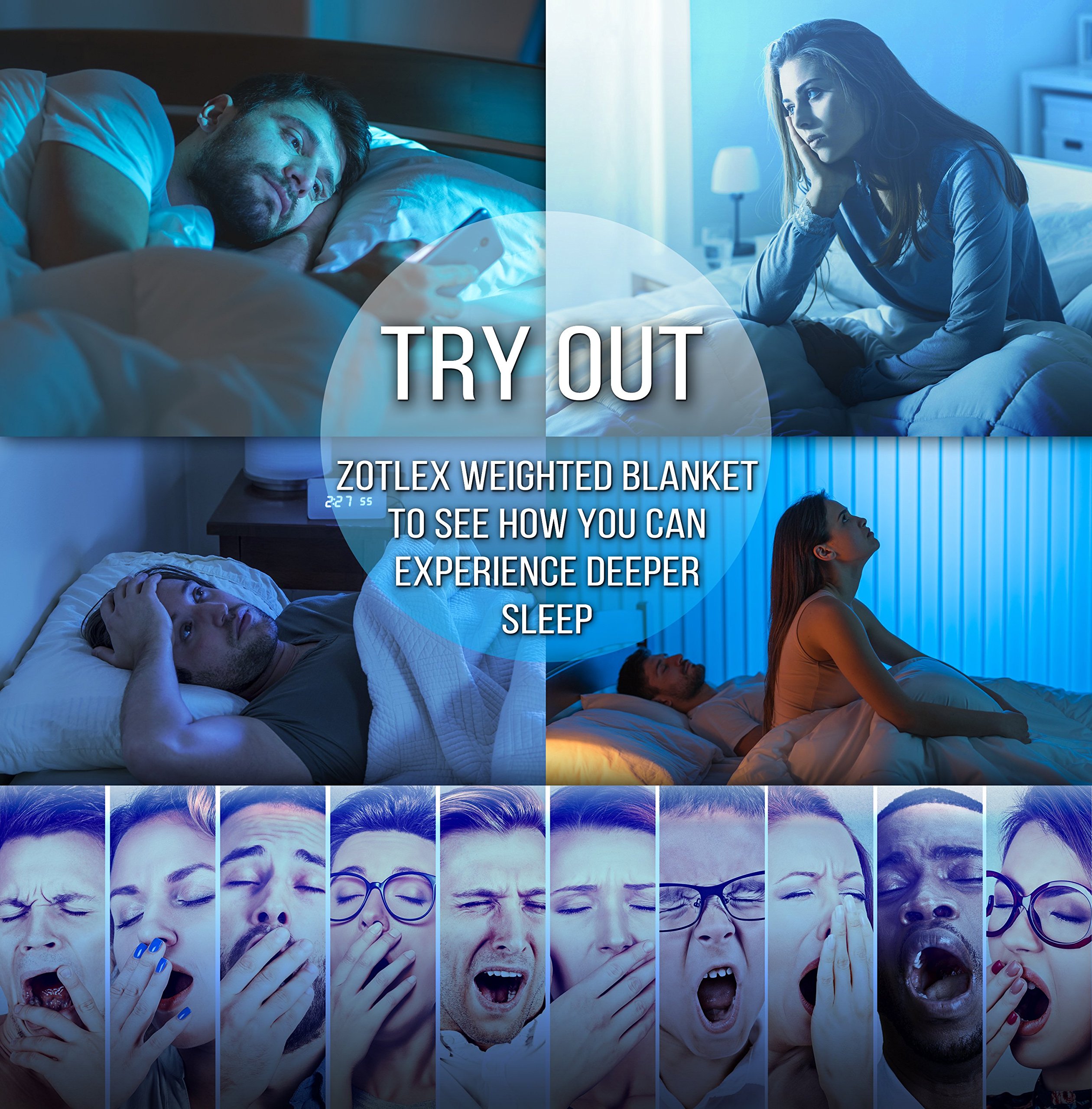 Weighted Blanket 20 lbs 60x80 inches Queen Size - Premium Gravity Heavy