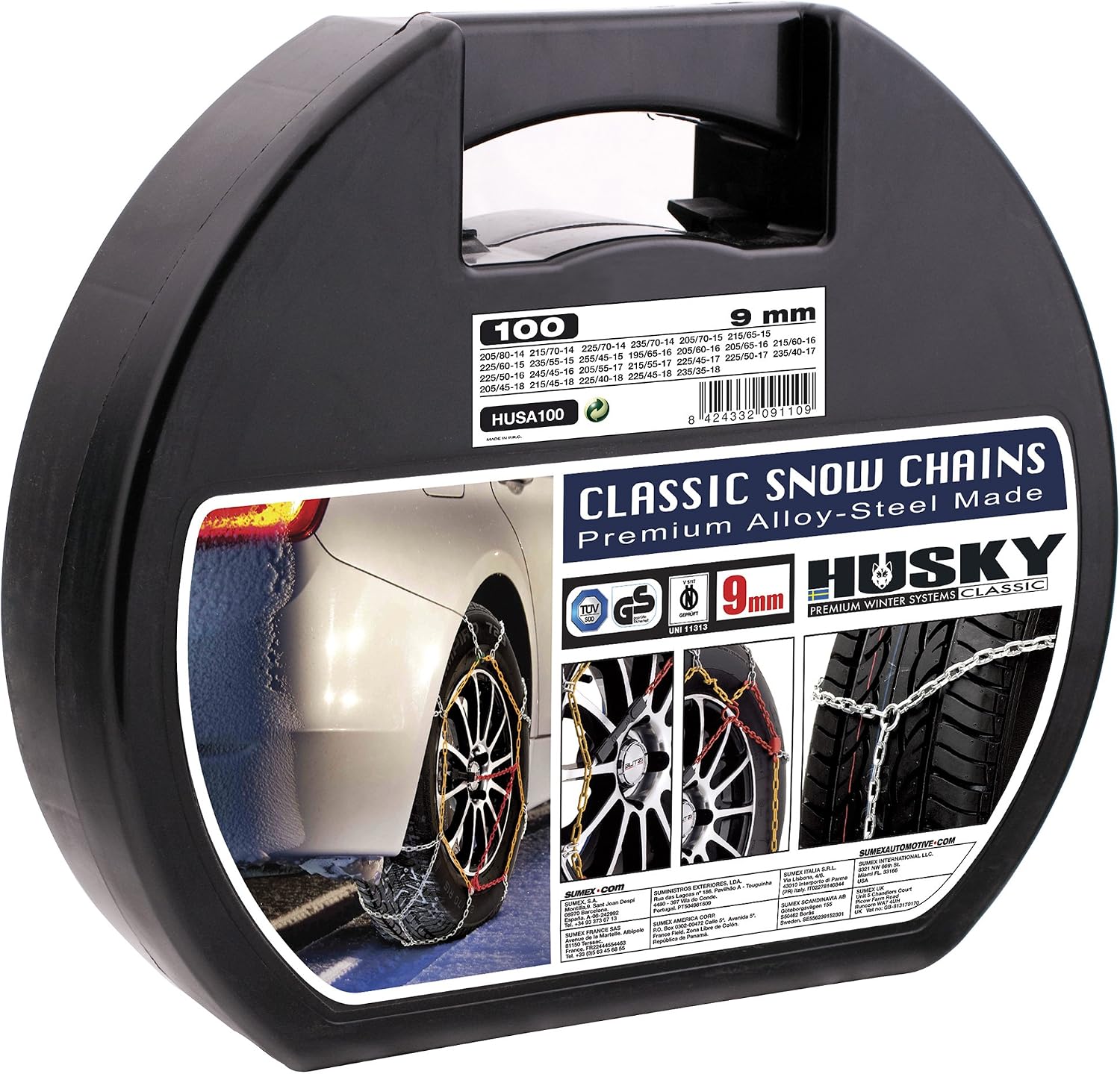 SUMEX HUSA100 KN100 Snow Chains Husky Advance 9 mm, Multicolour - Image 3