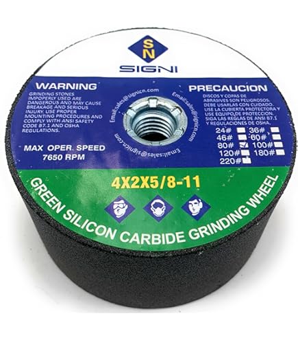Amazon.com: SIGNI 4 inch Silicon Carbide Grinding Stone with