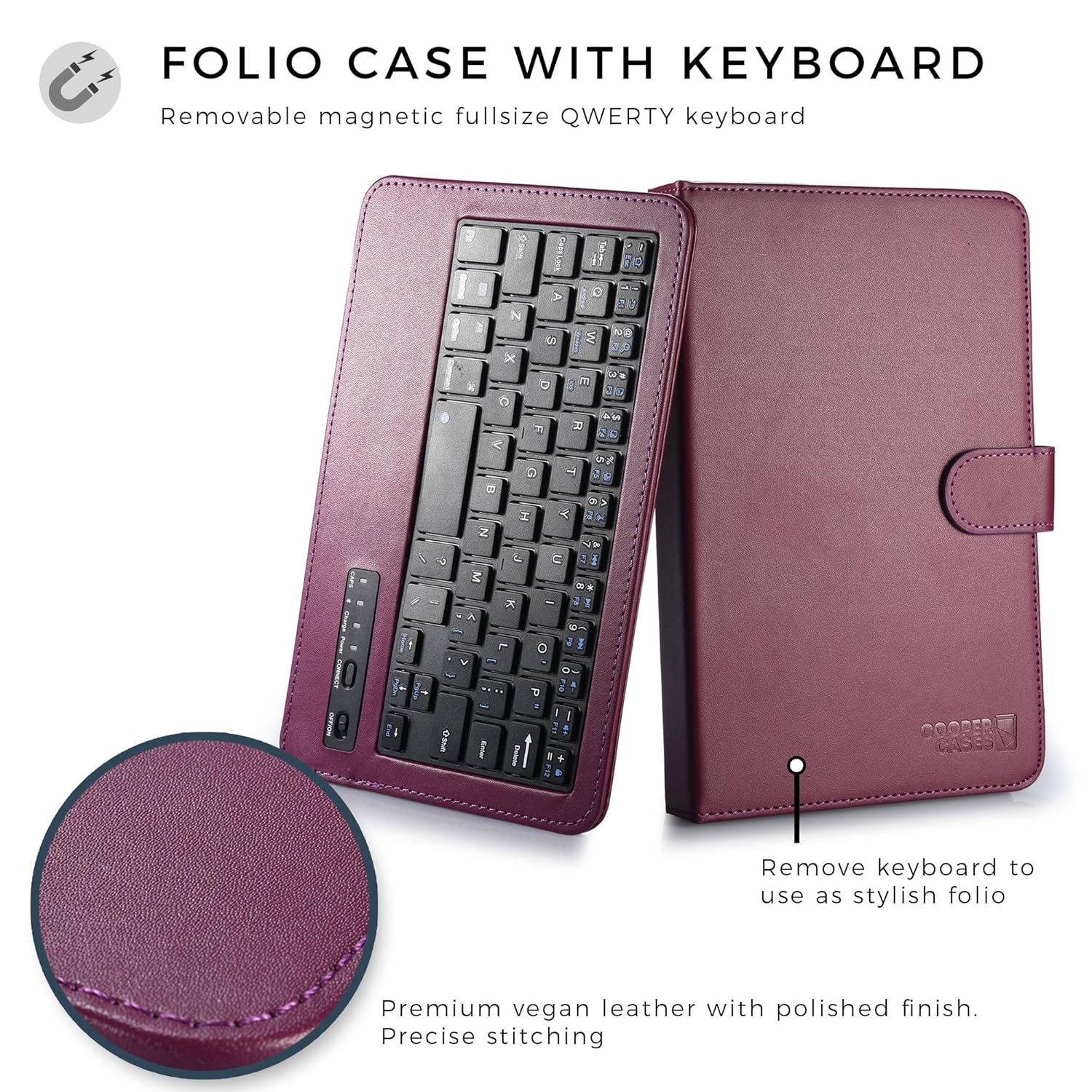 LG G Pad III 8.0 Keyboard case, Cooper Infinite Executive 2-in-1 Wireless  Bluetooth Keyboard Magnetic Leather Travel Cases Cover Holder Folio  Portfolio + ...