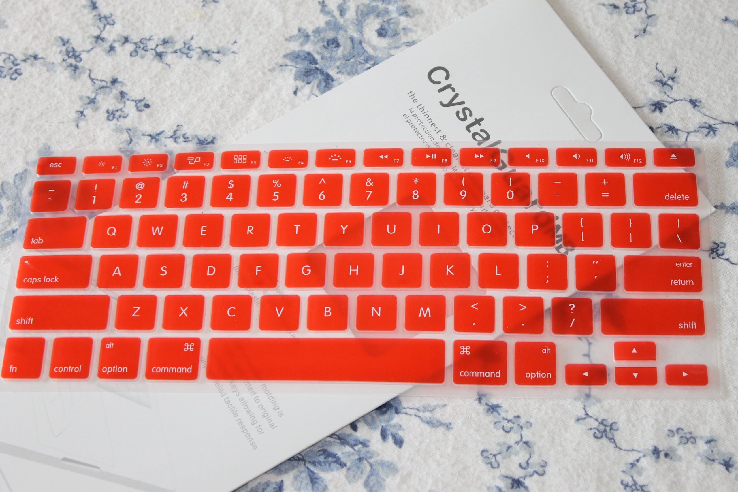 CrystalGuardMB RED TPU Keyboard Cover Skin for MacBook 13" 13.3" (1st Generation/A1181)