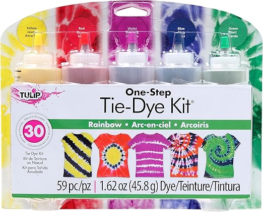 Amazon Com Tulip One Step 5 Color Tie Dye Kits Rainbow 1 62oz