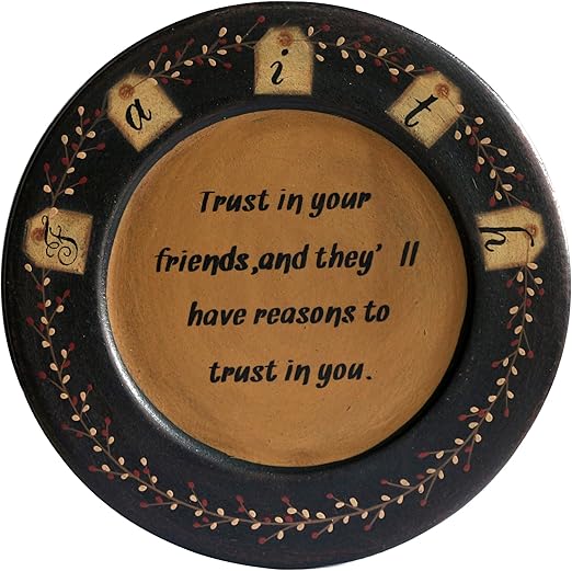 Amazon Com Cvhomedeco Primitive Antique Wood Decorative Plate