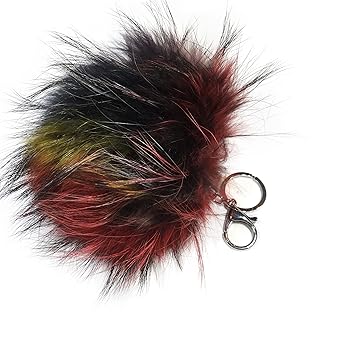 XXL Taschenanhänger Schlüsselanhänger Bommel Pelzbommel Fellbommel Pompon Pelz Fell Echtpelz ! viele Farben !