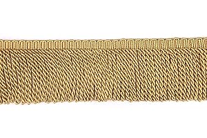 BEL AVENIR Curtain Fringes Bullion Fringe Trim 5.3 Yard x 3 Inches Fabric Trims Sewing DIY Decoration for Curtain Sofa Clothes - Gold