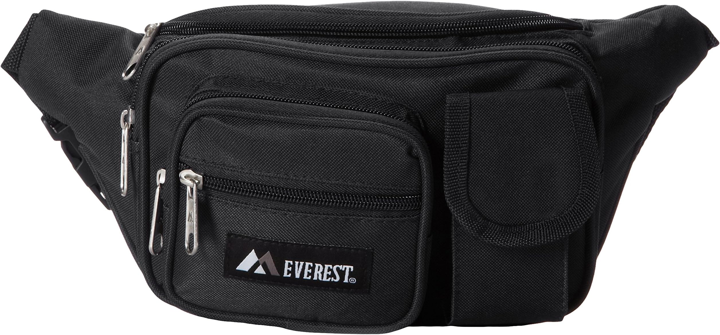 Everest Multiple Pocket Waist Pack, Black, One Size,044MDH-BK