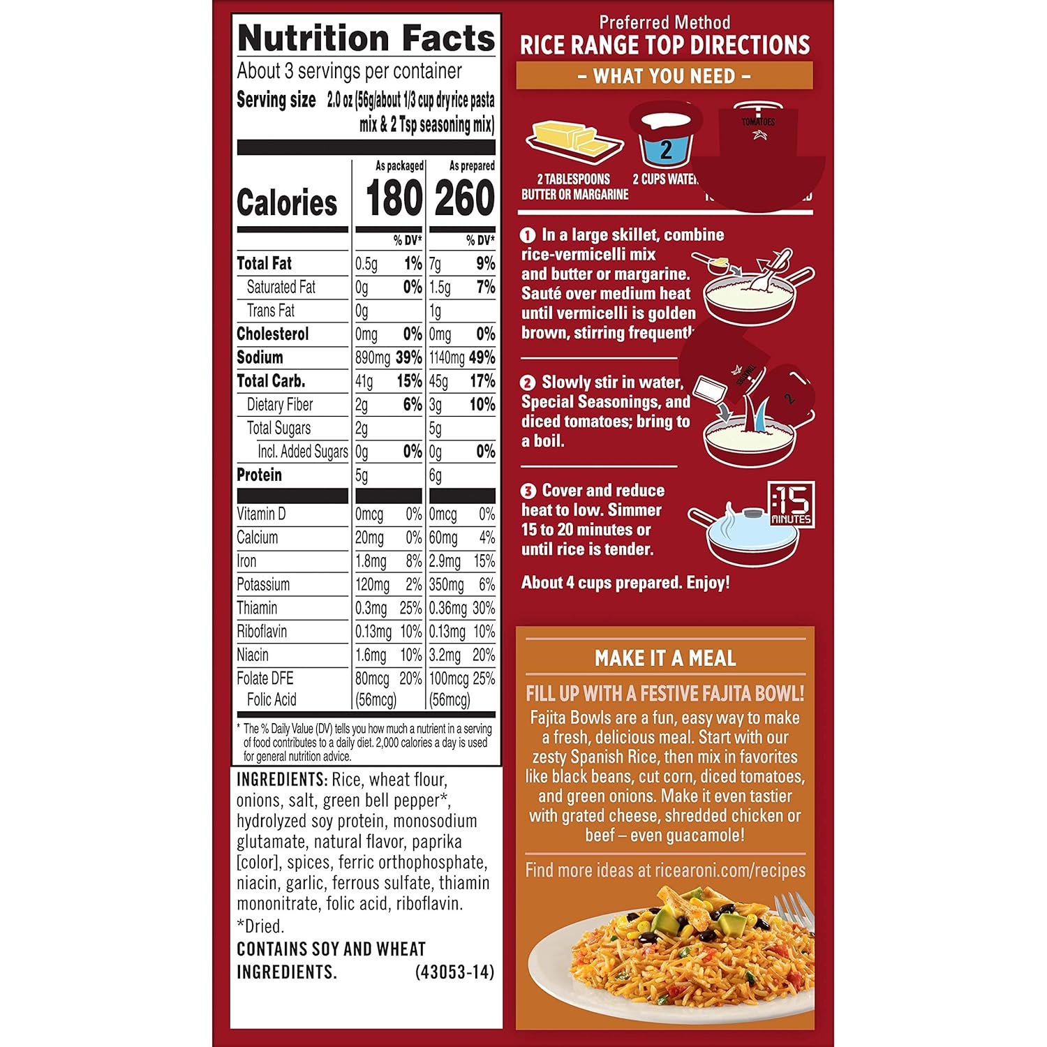 Amazon Com Rice A Roni Rice Mix Spanish 6 8 Oz Grocery Gourmet Food