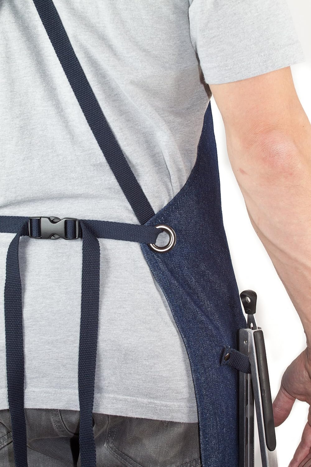 Hudson Durable Goods Professional Grade Chef Apron for Kitchen Blue Denim M to XL - Image 4