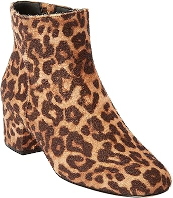 leopard booties wide width