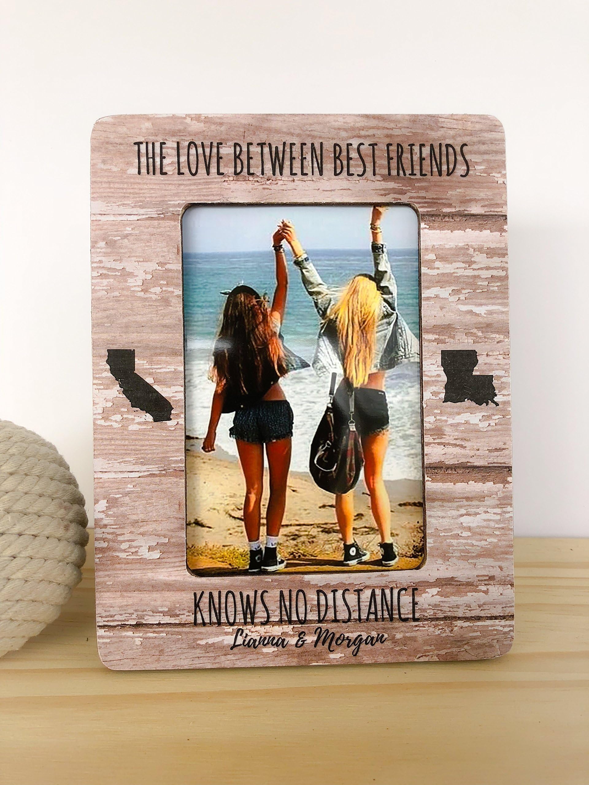 Best Friend Frame Long Distance Friendship Frame Best Friend Gift