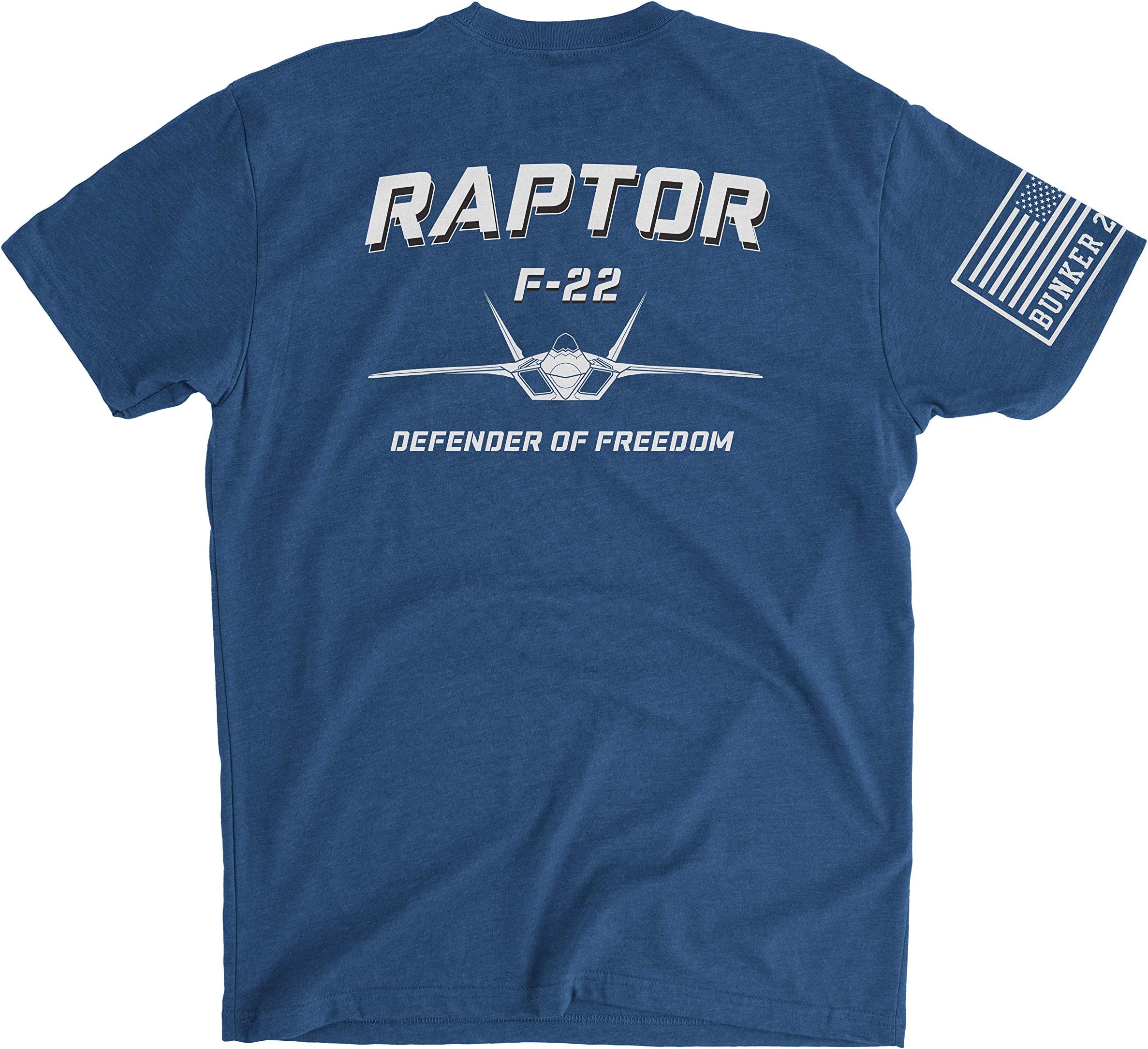 BUNKER 27 - F-22 Raptor T-Shirt Defender of Freedom